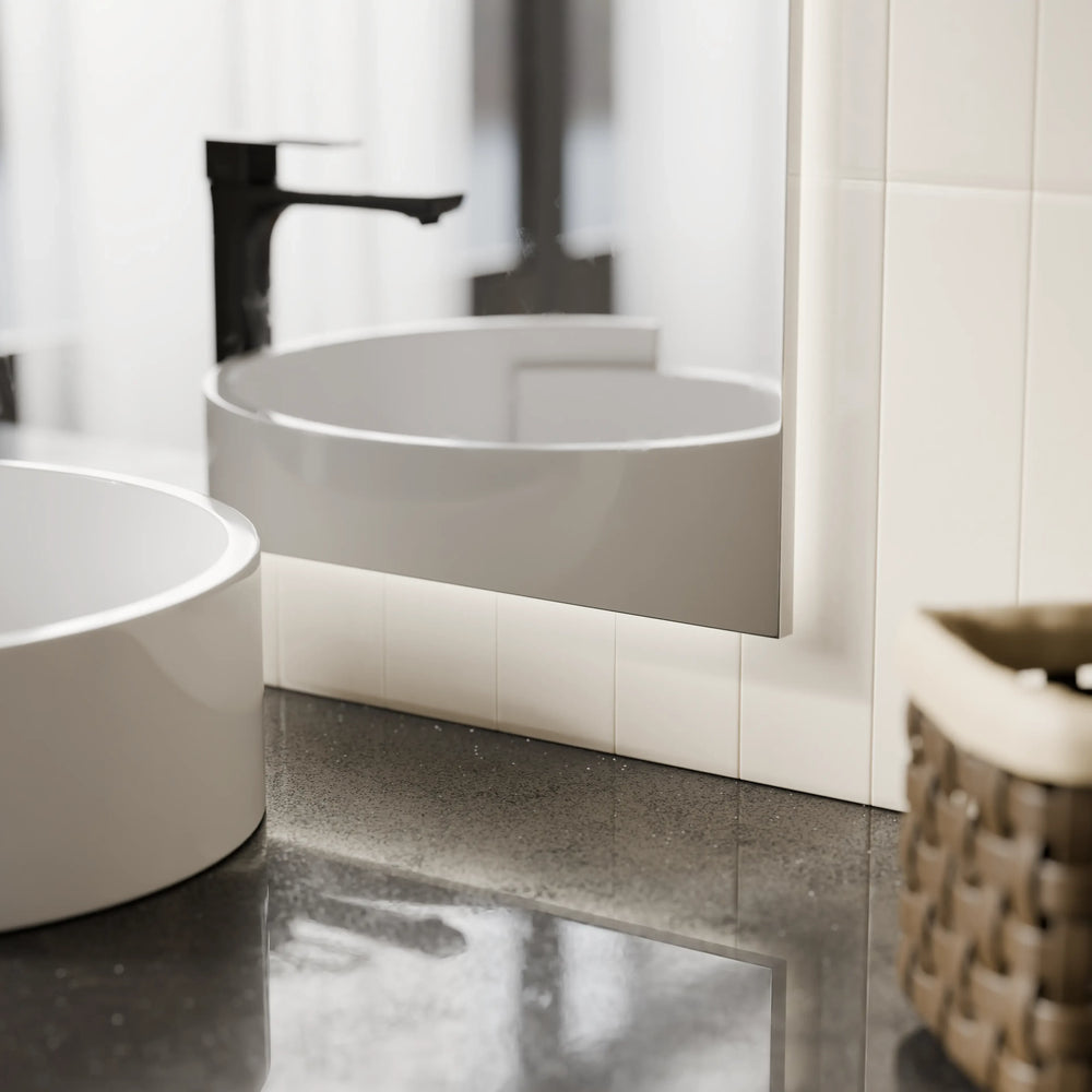 מראה לאמבטיה קשתית עם תאורת לד חכמה וכפתור טאץ’ – Boge