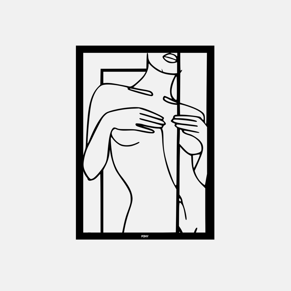 תמונת מתכת Kvinna דיוקן אישה אפקט עומק בעיצוב מודרני ונשי