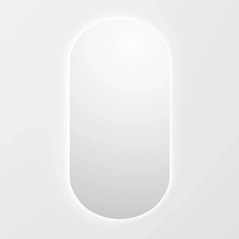 מראה לאמבטיה אובלית עם תאורת לד היקפית בעיצוב יוקרתי – דגם Holm