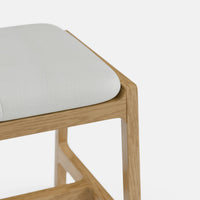 ספסל עץ מודרני עם מושב מרופד - Soren