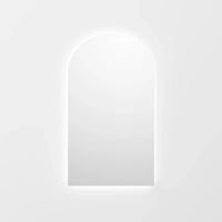 מראה לאמבטיה קשתית עם תאורת לד חכמה וכפתור טאץ’ – Boge