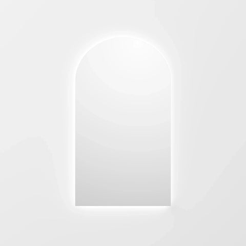 מראה לאמבטיה קשתית עם תאורת לד חכמה וכפתור טאץ’ – Boge