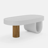 Elv | שולחן סלון אובלי בעיצוב גיאומטרי