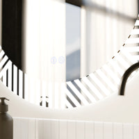 מראה לאמבטיה חכמה עם תאורת לד, מפשיר אדים וטאץ׳ – דגם Solring