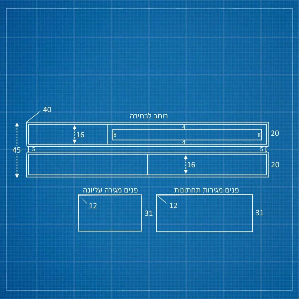מזנון טלוויזיה מודרני Vega עם תא פתוח פורניר אגוז ומגירות בפתיחה בטאצ'