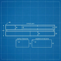 מזנון טלוויזיה מודרני Vega עם תא פתוח פורניר אגוז ומגירות בפתיחה בטאצ'