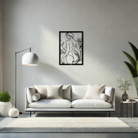 תמונת מתכת אישה בפריחה Linn חיתוך לייזר אומנותי