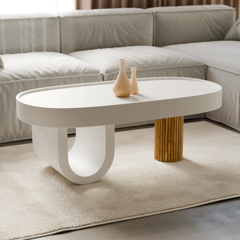 Elv | שולחן סלון אובלי בעיצוב גיאומטרי