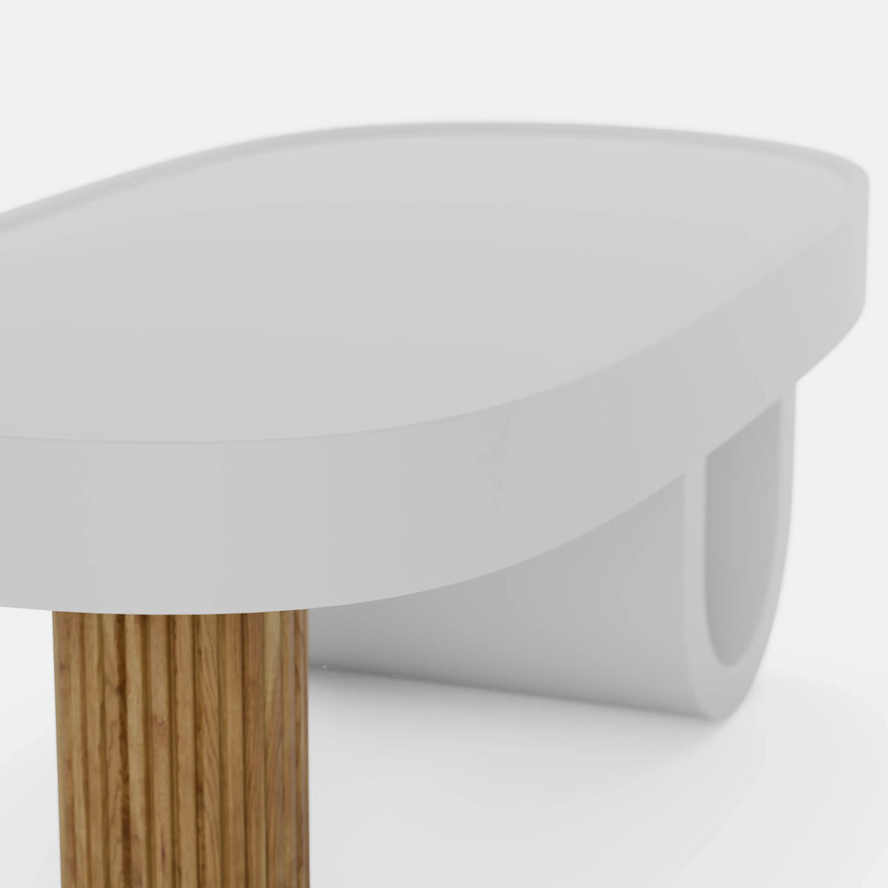 Elv | שולחן סלון אובלי בעיצוב גיאומטרי