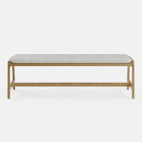 ספסל עץ מודרני עם מושב מרופד - Soren