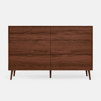 שידת 6 מגירות רחבה Varden בגוון אלון או אגוז