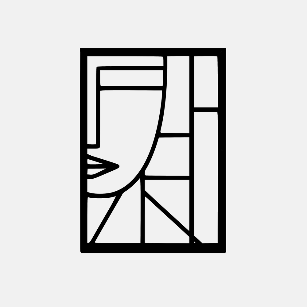 תמונת מתכת גיאומטרית Lykke אפקט עומק מעוצב