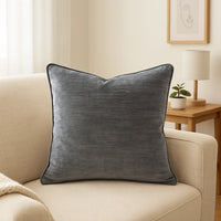 כריות נוי Vito אפור מרקם קטיפתי מודרני