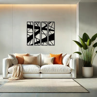 תמונת מתכת דקורטיבית בעיצוב גיאומטרי מודרני – Stellan