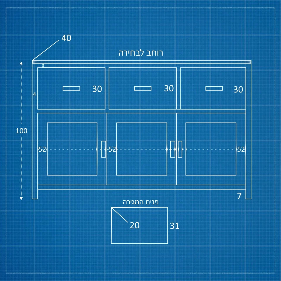 שידה כפרית Vilda בגימור אפוקסי ירקרק, פלטת עץ תעשייתי מחופה פורניר ורגלי עץ אלון טבעי | פוני סטייל