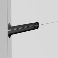 שידת לילה מודרנית Triwial עם שתי מגירות, ידיות אינטגרליות ורגלי מתכת בעיצוב מינימליסטי | פוני סטייל