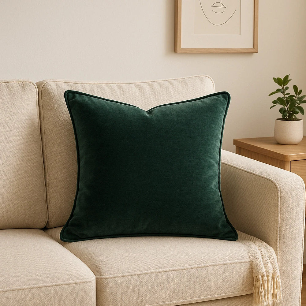 כריות נוי Elin טורקיז עמוק קטיפה מוברשת