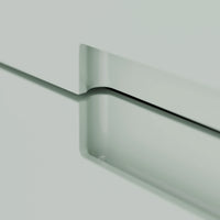 שידה כפרית Edda בגימור אפוקסי בהיר, 4 מגירות ורגלי עץ אלון טבעי | פוני סטייל