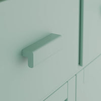 שידה כפרית Vilda בגימור אפוקסי ירקרק, פלטת עץ תעשייתי מחופה פורניר ורגלי עץ אלון טבעי | פוני סטייל