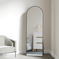 מראת גוף קשתית עם מסגרת דקה לתלייה או עמידה – דגם Bue