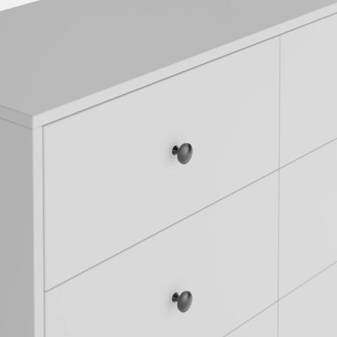 שידה סקנדינבית מודרנית Hagen עם 9 מגירות אחסון ורגלי מתכת דקות בגימור מינימליסטי | פוני סטייל