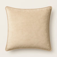 זוג כריות נוי מבד קטיפה מבריק בגוון שמפניה בהיר