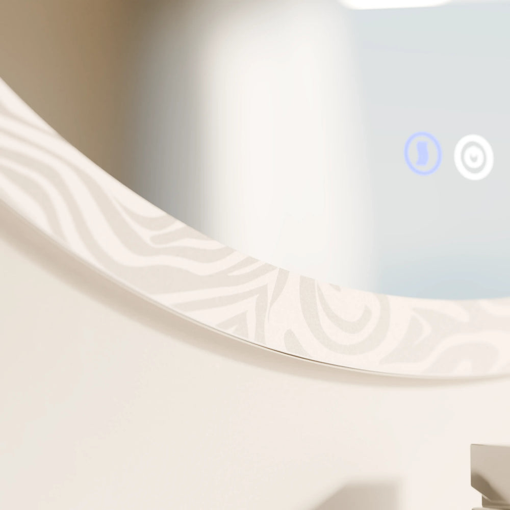 מראה לאמבטיה עגולה עם תאורת לד היקפית – דגם Ring