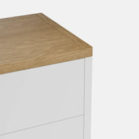 קונסולה מעוצבת Hvit עם מגירות טאץ', רגלי עץ מלא ופלטת פורניר בעיצוב סקנדינבי נקי | פוני סטייל