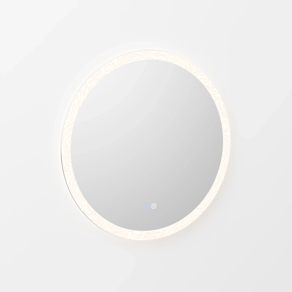 מראה לאמבטיה עגולה עם תאורת לד היקפית – דגם Ring