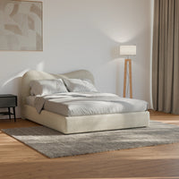 מיטה זוגית Saga PLUS בבוקלה עם ארגז מצעים הידראולי