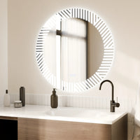 מראה לאמבטיה חכמה עם תאורת לד, מפשיר אדים וטאץ׳ – דגם Solring