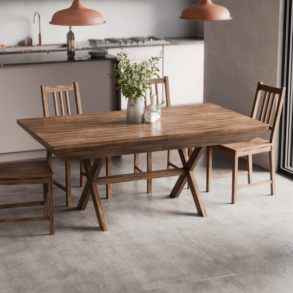 Viggo – שולחן אוכל נפתח עד 240 ס״מ עם רגלי עץ אגוז בעיצוב סקנדינבי