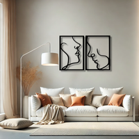 תמונת מתכת קווית Linje אפקט עומק בעיצוב מודרני